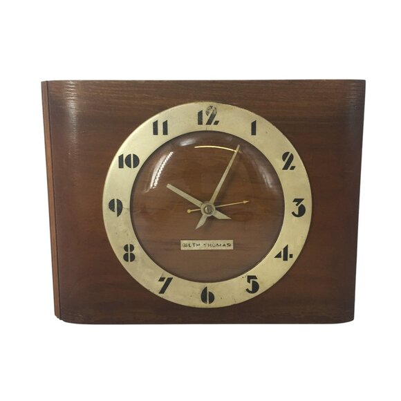 Seth Thomas antique 1930’s Art Deco RODSON Clock Wood *RARE * USA 8 X 6 - Picture 1 of 10